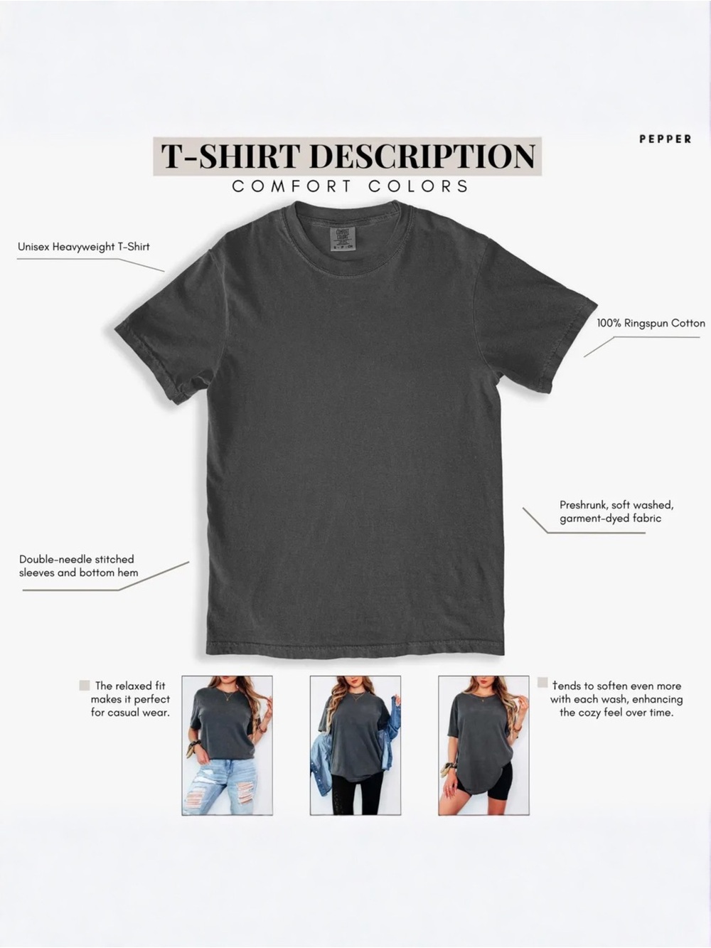 Retro Tim Curry Comfort Color Pepper IT, Horror Movie Tee, Halloween T-Shirt - Picture 2 of 6